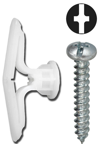 L.H. Dottie NTK38L #10 Nylon Toggle Anchor Kit w/ Pan Head Combo Head Screws