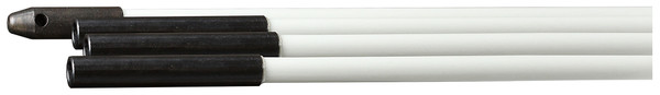 L.H. Dottie QS2512X4 1/4'' x 12' White Rod w/ Eye & Hook