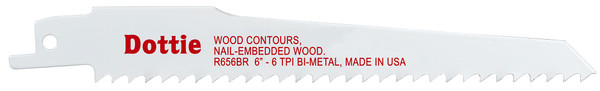 L.H. Dottie R656BR 3/4'' x 6'' Bi-Metal Reciproblade