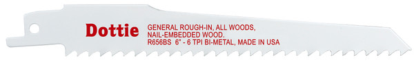 L.H. Dottie R656BS 3/4'' x 6'' Bi-Metal Reciproblade