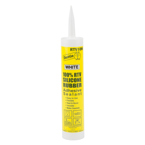 L.H. Dottie RTV10W 10.3 oz White RTV Silicone Sealant