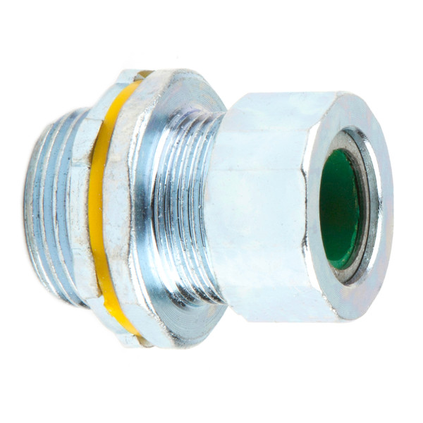 L.H. Dottie SR75A560 3/4'' Steel Strain Relief Connector (Green Grommet)