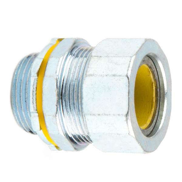 L.H. Dottie SR75B750 3/4'' Steel Strain Relief Connector (Yellow Grommet)