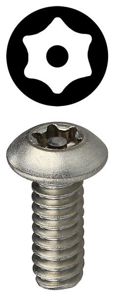 L.H. Dottie T141TB 1/4''-20 x 1'' Star Pin Button Head TamperProof Machine Screw