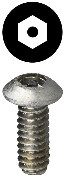 L.H. Dottie T1434HB 1/4''-20 x 3/4'' Hex Pin Button Head TamperProof Machine Screw
