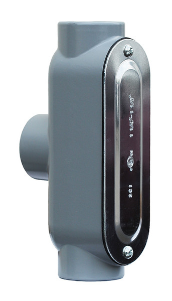 L.H. Dottie TB75CG 3/4'' TB Threaded Conduit Body w/ Cover & Gasket