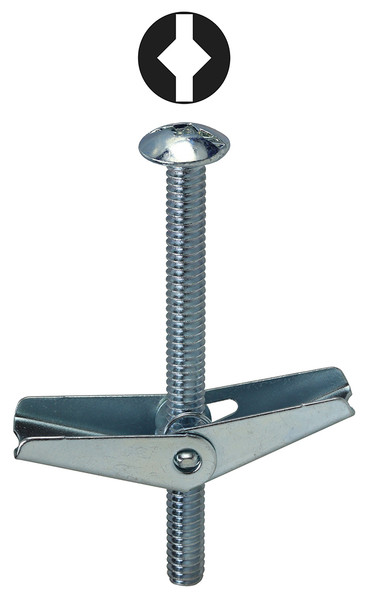 L.H. Dottie TB84DS 1/8'' x 4'' Square/Slotted Mushroom Head Toggle Bolt