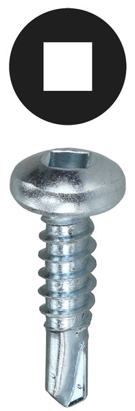 L.H. Dottie TEKDDT812 #8 x 1/2'' Square Drive Pan Head Self Drilling Screw (Tuff Pack)