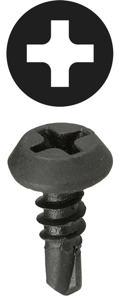 L.H. Dottie TEKF7716 #7 x 7/16'' Phillips Pan Head Self Drilling Framer Screw