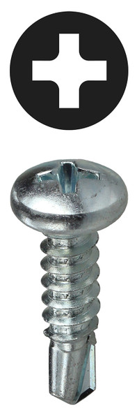 L.H. Dottie TEKPH10114 #10 x 1-1/4'' Phillips Pan Head Self Drilling Screw
