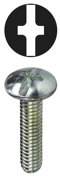 L.H. Dottie TMC6323 #6-32 x 3'' Phillips/Slotted Truss Head Machine Screw