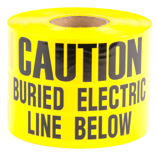 L.H. Dottie UT28D 6'' X 1000' Yellow Underground Tape (Caution Buried Electric Line Below)
