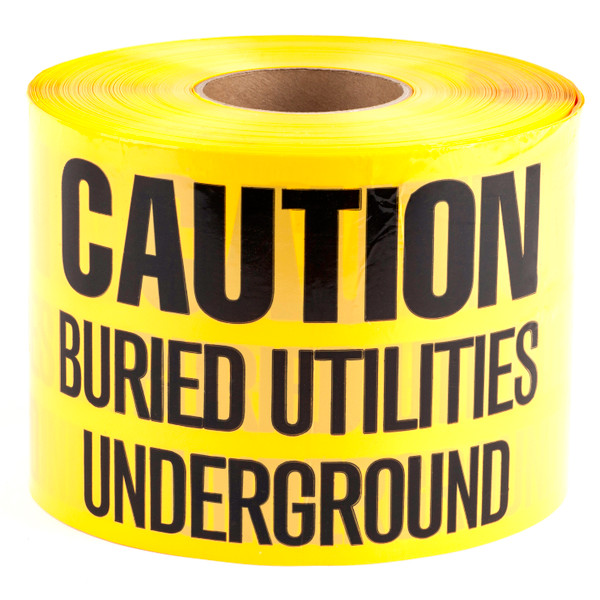 L.H. Dottie UT40D 6'' X 1000' Yellow Underground Tape (Caution Buried Utilities Underground)
