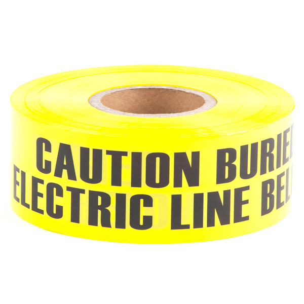 L.H. Dottie UT7D 3'' x 1000' Yellow Underground Tape (Caution Buried Electric Line Below)