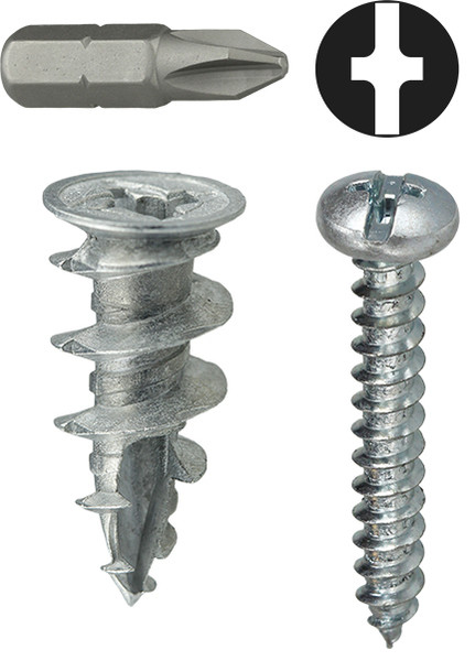 L.H. Dottie WDK6 #6 Zinc Alloy Walldriller Anchor Kit w/ Pan Head Combo Drive Screws