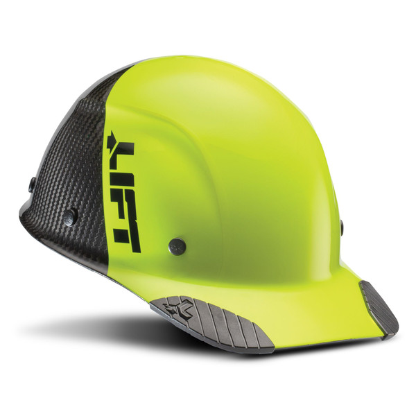 Lift Safety HDC50C-19HC DAX Carbon Fiber Cap Brim 50-50 (Yellow/Black)