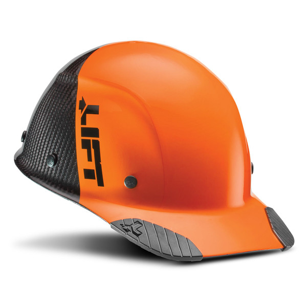Lift Safety HDC50C-19OC DAX Carbon Fiber Cap Brim 50-50 (Orange/Black)