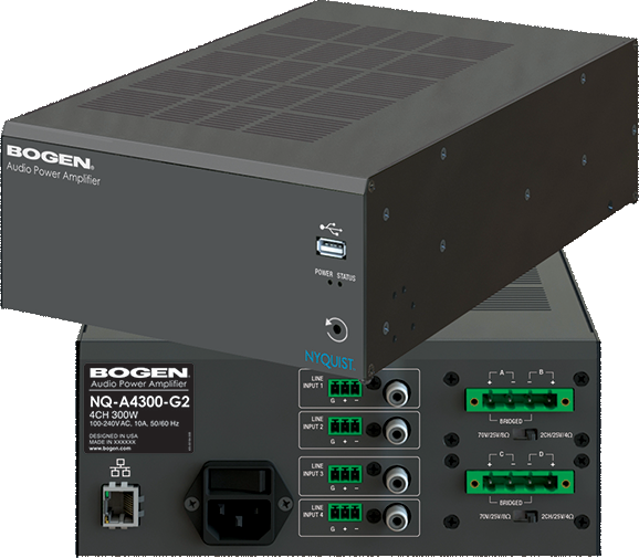 Bogen NQ-A4300-G2 4-Channel Audio Power Amplifier