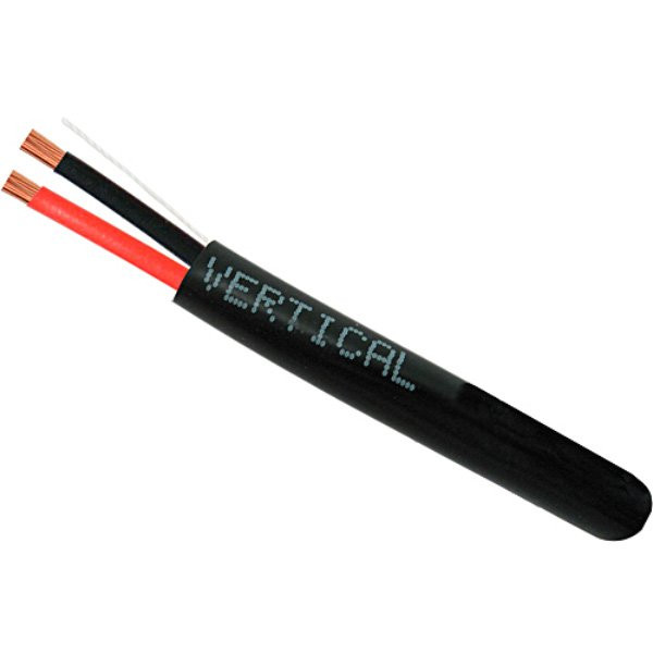 Vertical Cable 209-2320/BK 14/2 Stranded 500Ft PVC Jacket Pull Box Black Speaker Wire