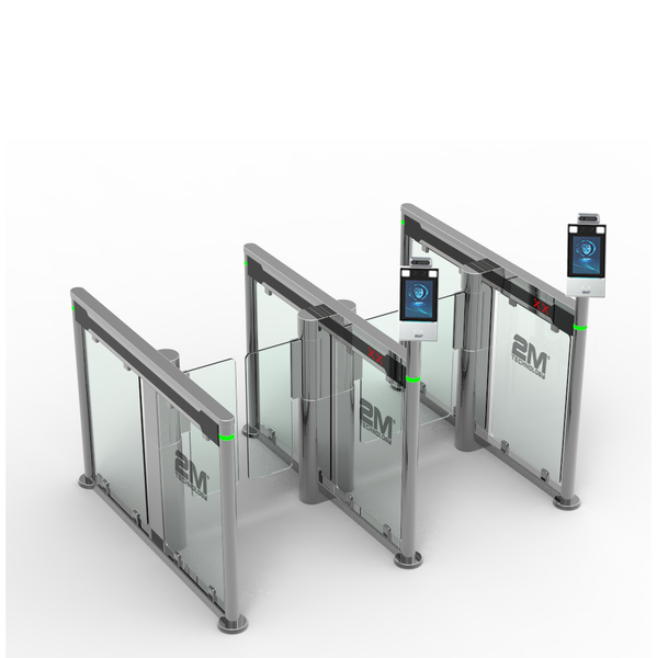 2M Technology 2MGST-1 Face Recognition & Thermal Detection Access Control Swing Turnstile