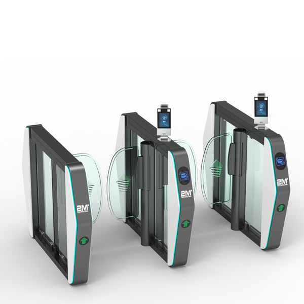 2M Technology 2MGST-4 Face Recognition & Thermal Detection Access Control Swing Turnstile