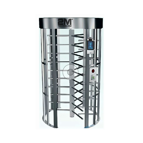 2M Technology 2MFHT-3 Full Height Turnstile Gate with Face Recognition & Temperature Measurement Module