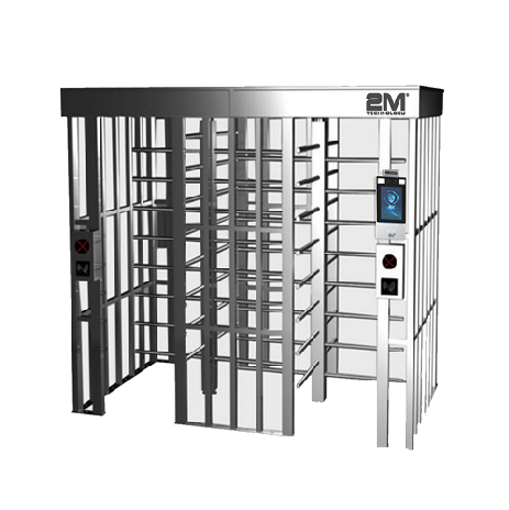 2M Technology 2MFHT-5 Full Height Dual Channel Turnstile Gate with Face Recognition & Temperature Measurement Module