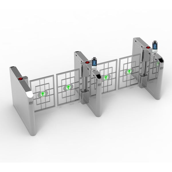 2M Technology 2MMST-4 Face Recognition & Thermal Detection Access Control Swing Turnstile