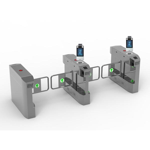 2M Technology 2MMST-6 Face Recognition & Thermal Detection Access Control Swing Turnstile