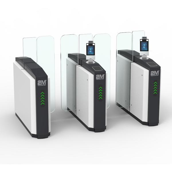 2M Technology 2MRST-5 Face Recognition & Thermal Detection Access Control Retractable Door Turnstile