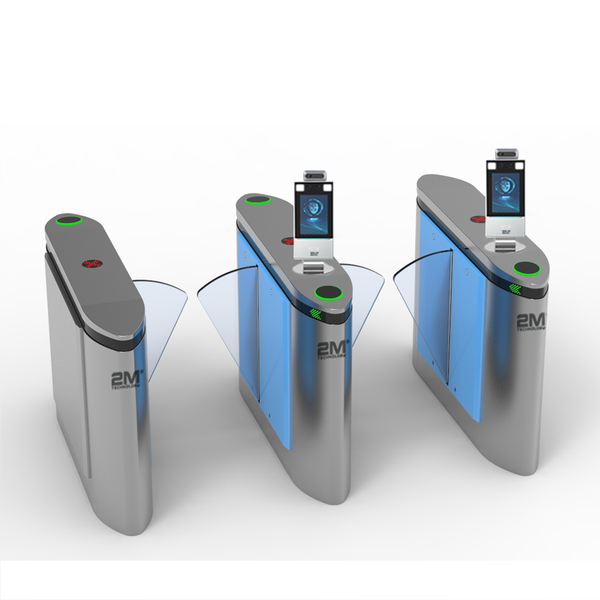 2M Technology 2MWT-6 Face Recognition & Thermal Detection Access Control Wing Turnstile