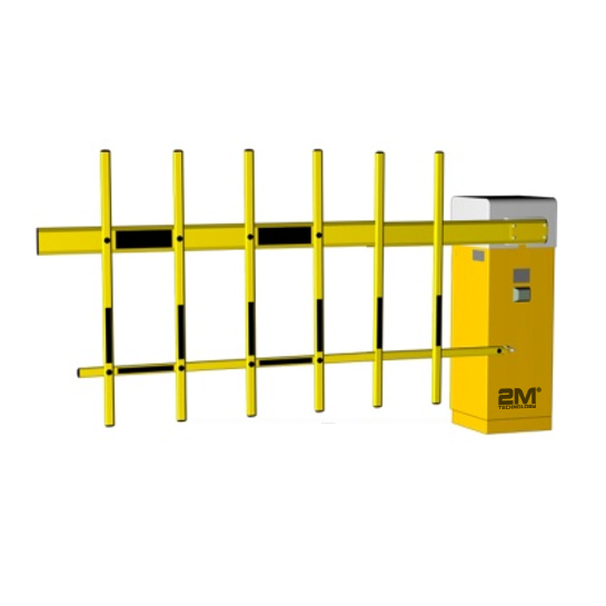 2M Technology 2MAGB-HFN Single Fence Intelligent Barrier Gate (DC Brushless Servo Torque Motor)