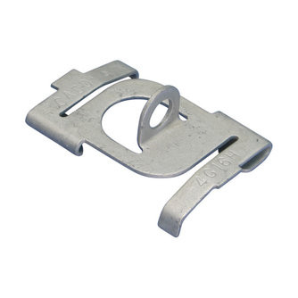 Caddy 4G16H 4G16H Twist Clip with 90 degree Plain Hole, CADDY ARMOUR, Gray, 1/4" (6.4 mm) Hole, 1/16" Max (1.5 mm Max) Flange, 15/16" (24 mm) T-Grid