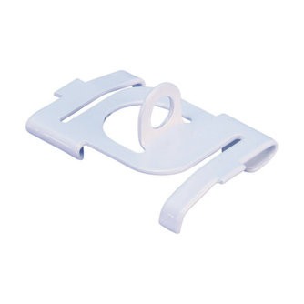 Caddy 4G16HWH 4G16H Twist Clip with 90 degree Plain Hole, Painted, White, 1/4" (6.4 mm) Hole, 1/16" Max (1.5 mm Max) Flange, 15/16" (24 mm) T-Grid