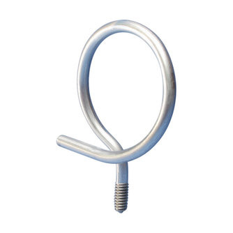 Caddy 4BRT64 Threaded Bridle Ring, 4" (100 mm) dia, 1/4" (M6) Screw, Metal