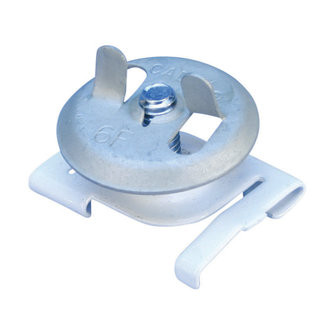 Caddy 4G162WH 4G16 Twist Clip with Wing Nut, Spring Steel, Painted, White, 2" (50.8 mm) Screw