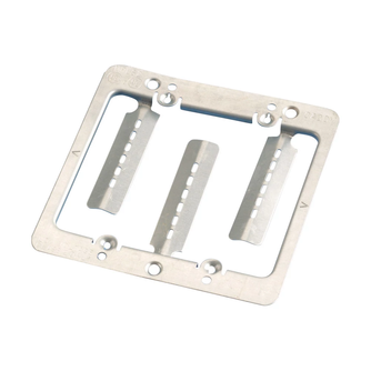 Caddy MPLS2 Low Voltage Mounting Plate with Screws, 2 Gang