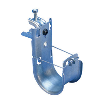 Caddy CAT64HPBC200 Cat HP J-Hook with BC200 Beam Clamp, 4" (100 mm) dia, 1/2" Max (16 mm Max) Flange