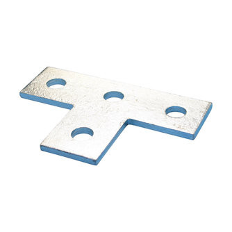 Caddy F250000EG Four Hole Flat Tee Plate, Steel, EG, 5.375" x 3.5" (136.53 mm x 88.9 mm)