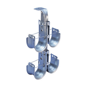 Caddy CAT32HPDCM4 Cat HP J-Hook Tree, Ceiling Mount, Double Sided, 2" (50 mm) dia, 4 Tier