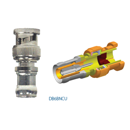 Belden DB6BNCU-25 Double Bubble RG-6 BNC Coax Compression Connector