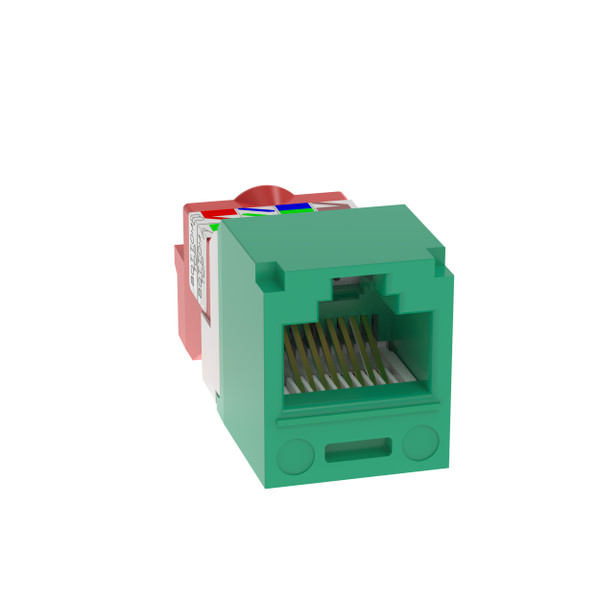 Panduit CJ5E88TGR Mini-Com UTP RJ45 Cat 5e TP-Style Jack Module, Green