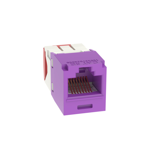 Panduit CJ5E88TGVL-24 Mini-Com UTP RJ45 Cat 5e TG Jack Module, Violet, 24 Pack