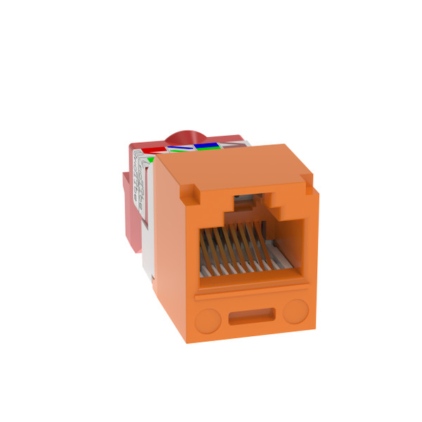 Panduit CJ5E88TOR Mini-Com UTP RJ45 Cat 5e TP-Style Jack Module, Orange