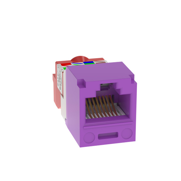 Panduit CJ5E88TVL Mini-Com UTP RJ45 Cat 5e TP-Style Jack Module, Violet