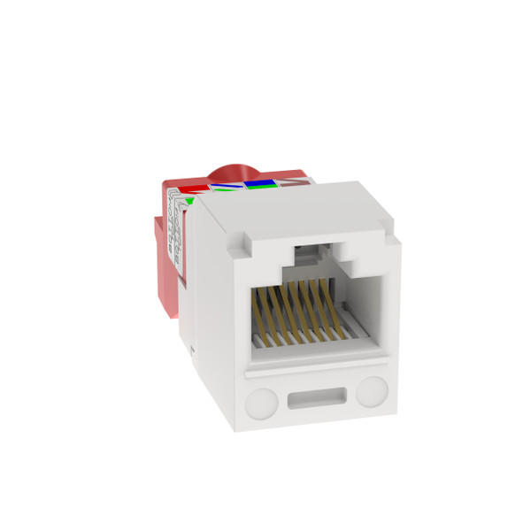 Panduit CJ5E88TWH Mini-Com UTP RJ45 Cat 5e TP-Style Jack Module, White