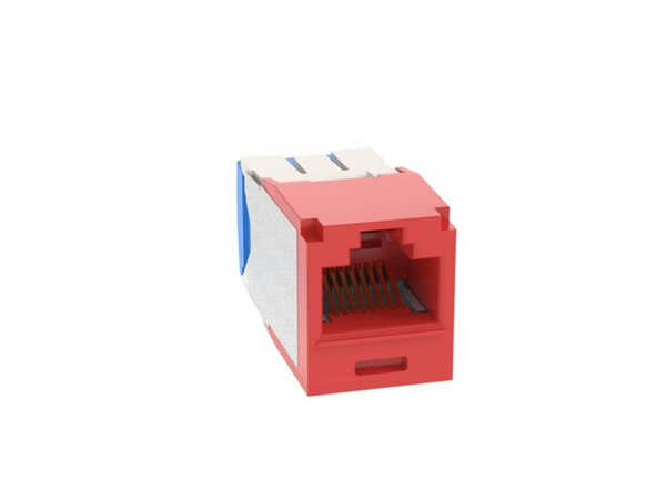 Panduit CJ6X88TGRD Mini-Com Cat6A Red Jack Module