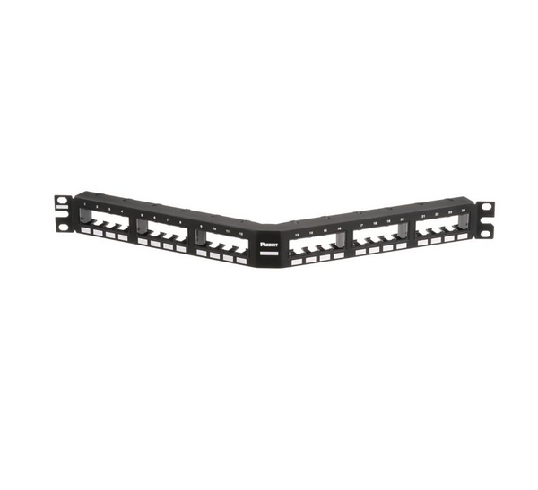 Panduit CPPA24FMWBLY 24 Port Mini-Com Angled Flush Patch Panel