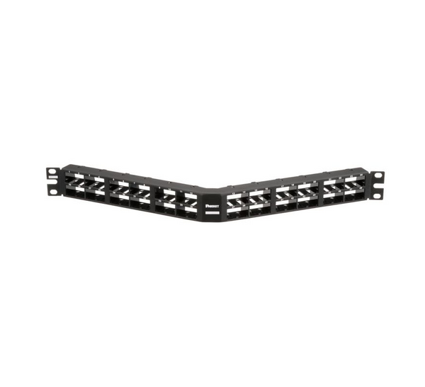 Panduit CPPA48HDWBLY 48 Port Mini-Com Angled Patch Panel