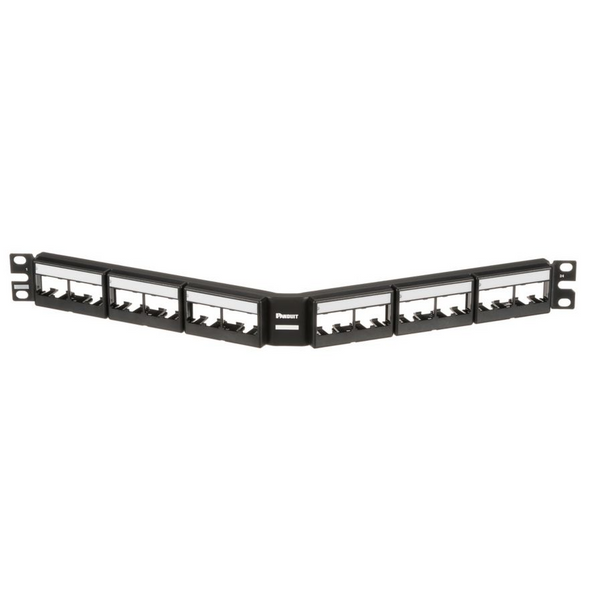 Panduit CPPLA24WBLY 24-Port 1U Mini-Com Angled Patch Panel